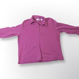 DRAPER'S & DAMONS Cotton 3/4 Sleeve Button Top XL